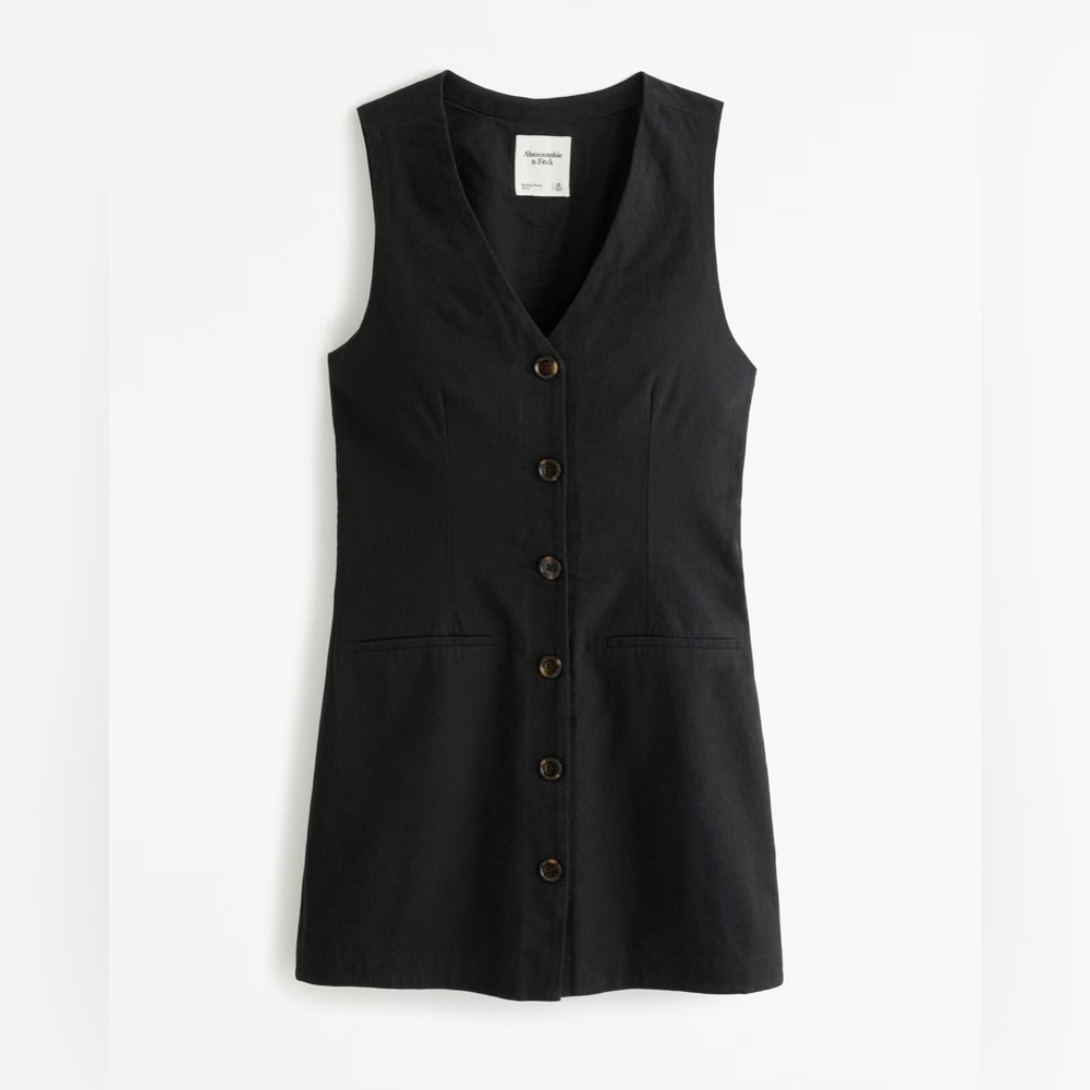The A&F Mara Linen-Blend Vest Mini Dress